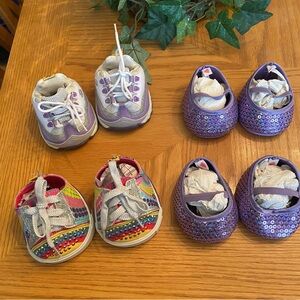 Build a Bear Girls Purple Shoes Bundle